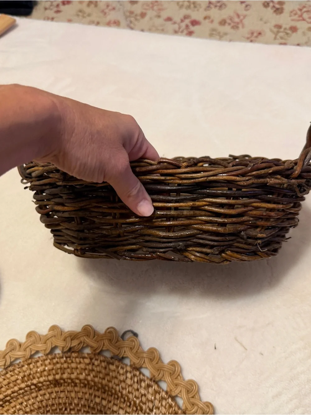 Set of 5 Natural Woven Basket Set - Brown Decorative Home Accents